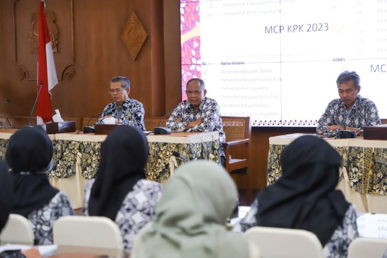 Sleman Raih Capaian Tertinggi MCP KPK se DIY